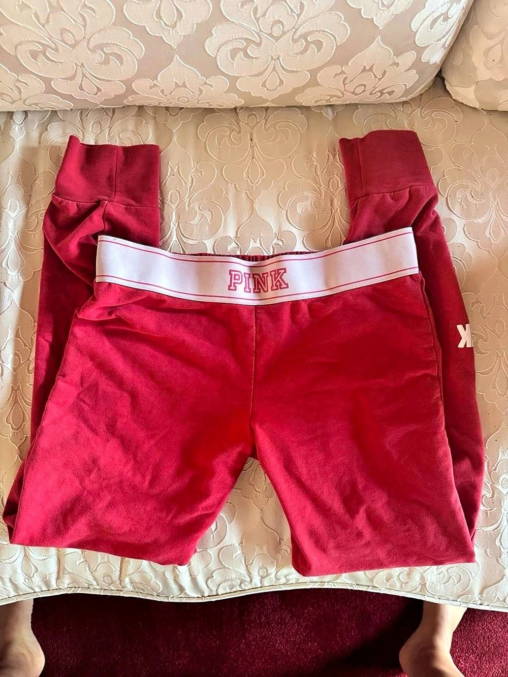 Victoria's Secret sweat leggings Pink small